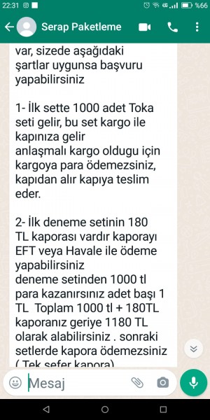 Serap Paketleme Beni Engellemişler