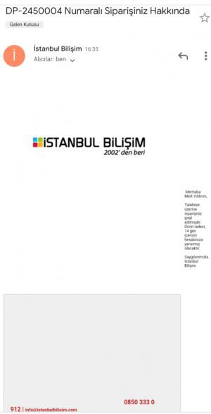 İstanbul Bilişim'den Ücret İadem Yapılmıyor