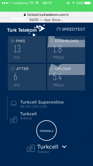 Turkcell Superonline 24 Mbps İnternet Kullanıyorum Vaat Aldım Hız 1.8-3.4