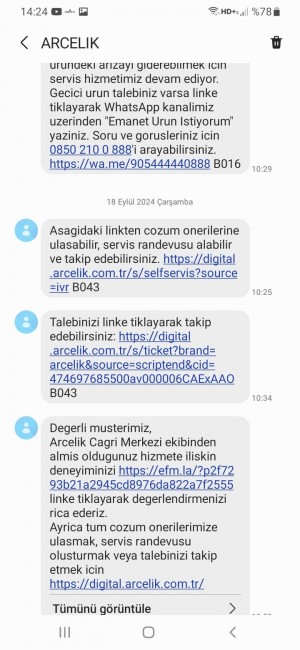 Arçelik Buzdolabı 2 Aydır Sorunum Çözülmüyor