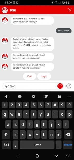 Vodafone Limitsiz Red 20 Tarifenizin Berbatlığı