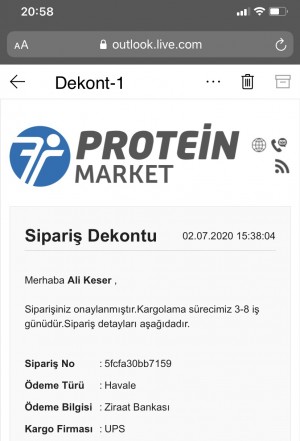 Protein Market Her Yere Şikayet Edeceğim