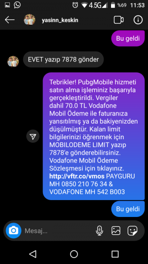 Vodafone Mobil Ödeme