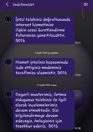Vodafone Net Haksız Cayma Bedeli