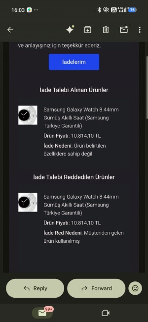 İdefix İade Reddedildi
