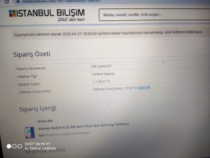 İstanbul Bilişim İptal Edilen Sipariş Ücret İadesi