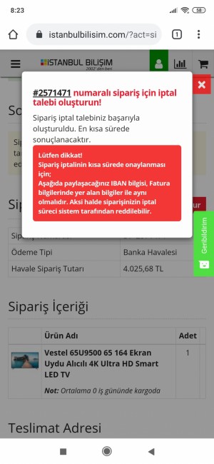 İstanbul Bilişim Para İadesi Yapılmıyor!