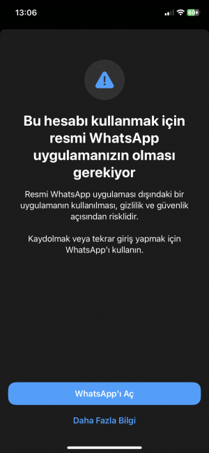 Whatsapp Resmi Hatası