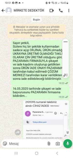 Taklit Ürün İadesinin Kabul Edilmemesi