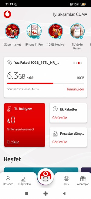 Vodafone Tl Yükleme
