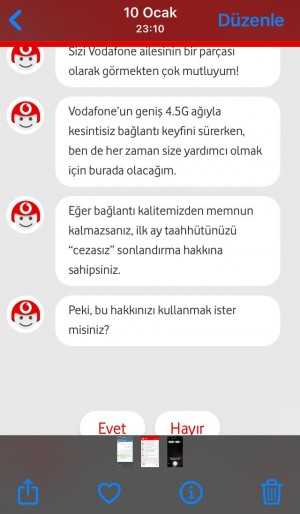 Vodafone Cayma Bedeli Yok Deyip Sonradan Cayma Bedeli Çıkartması