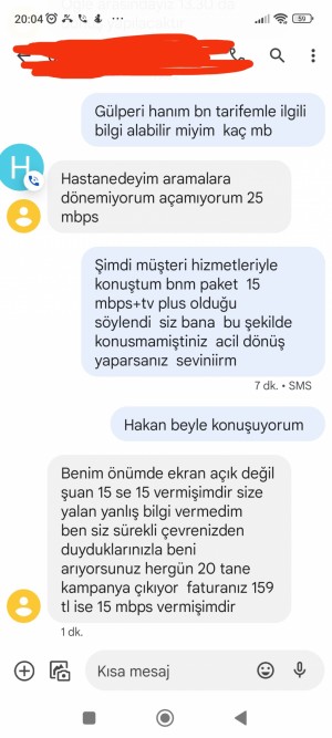 Turkcell Superonline Yanlış Bilgi